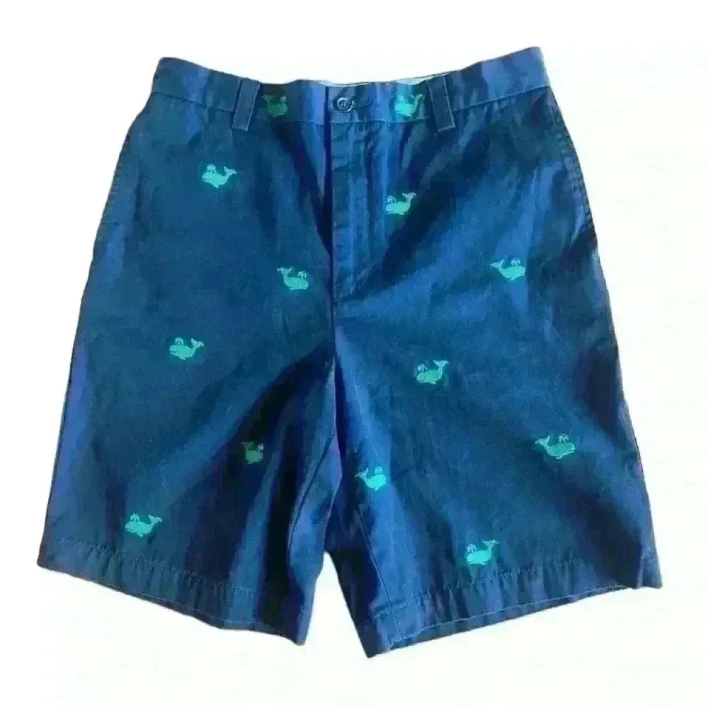 Brooks Brothers boys shorts size 18. Excellent condition blue and green w/whales - Picture 2 of 5